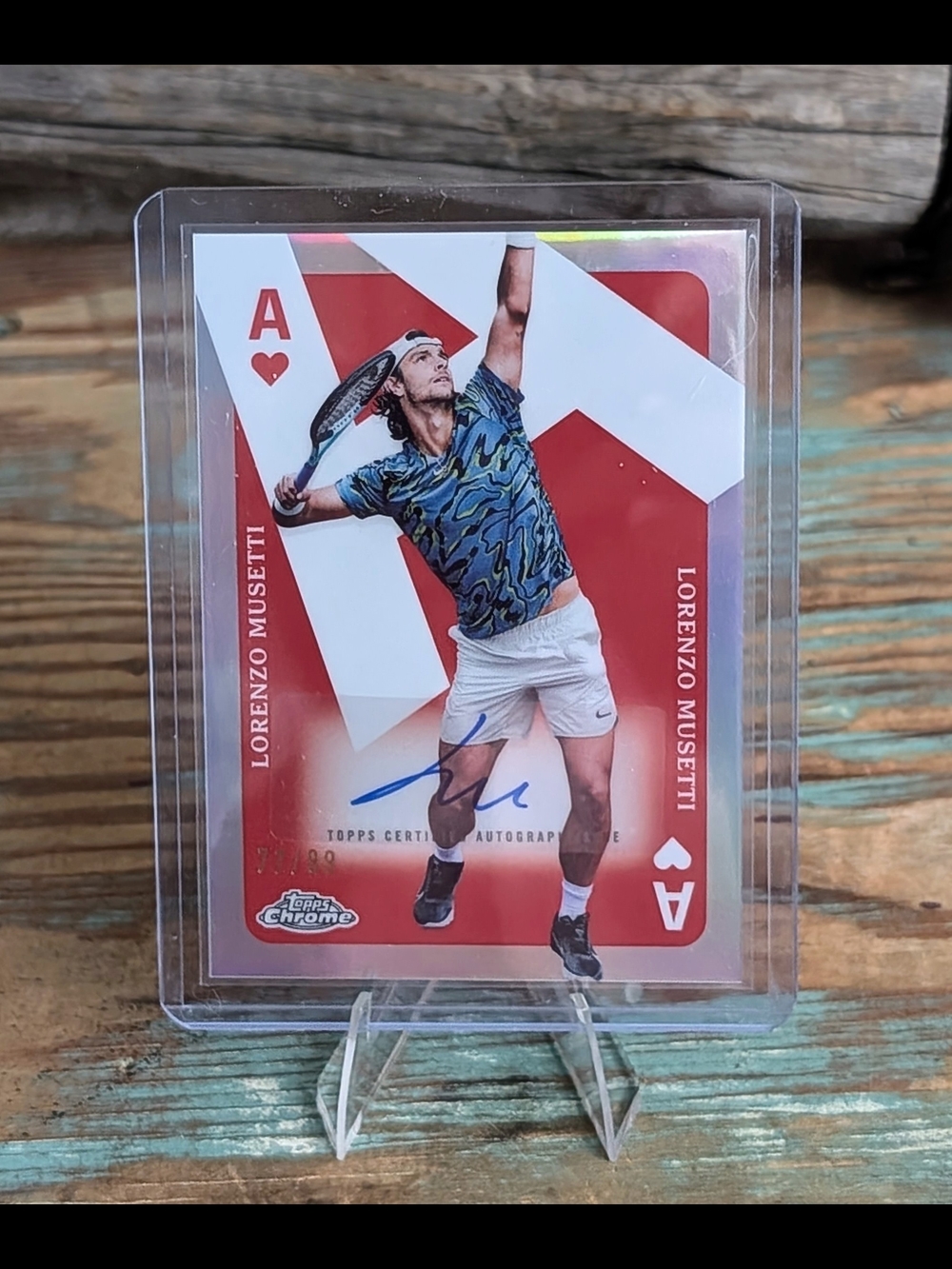 2024 Topps Chrome #CAA-LM Lorenzo Musetti Aces Auto 77/99